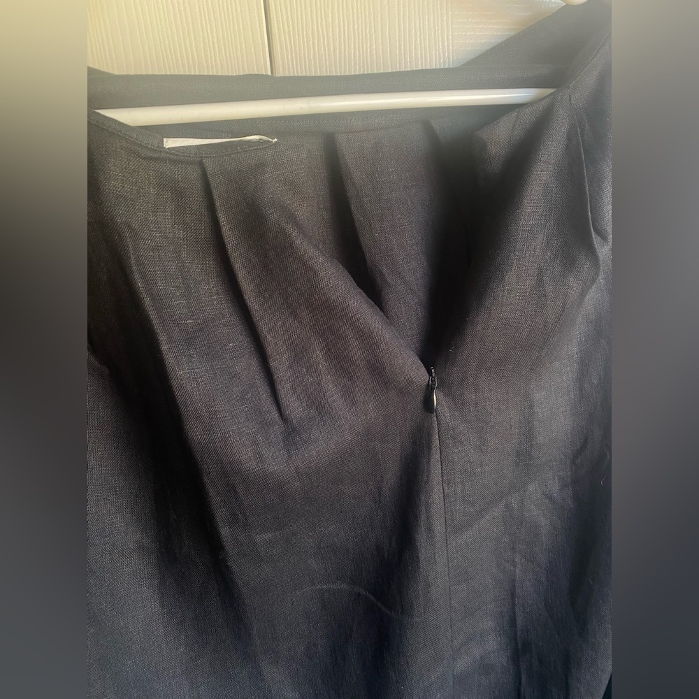 NEW Reformation Moya Linen Two pieces - Black Size 2 - Picture 12 of 15